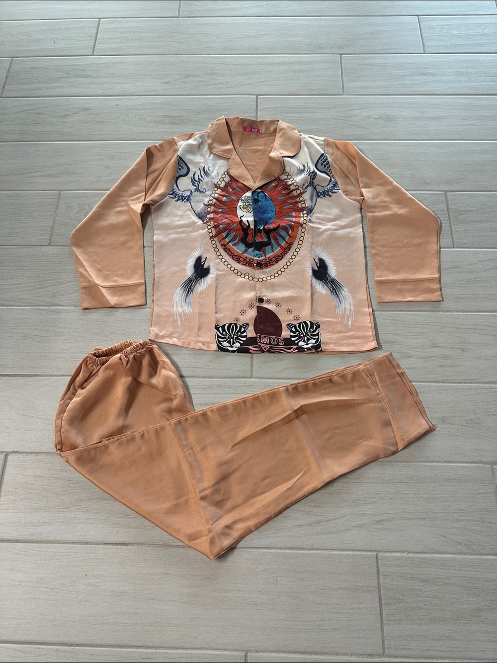 Print of patterns striped  pajamas sets